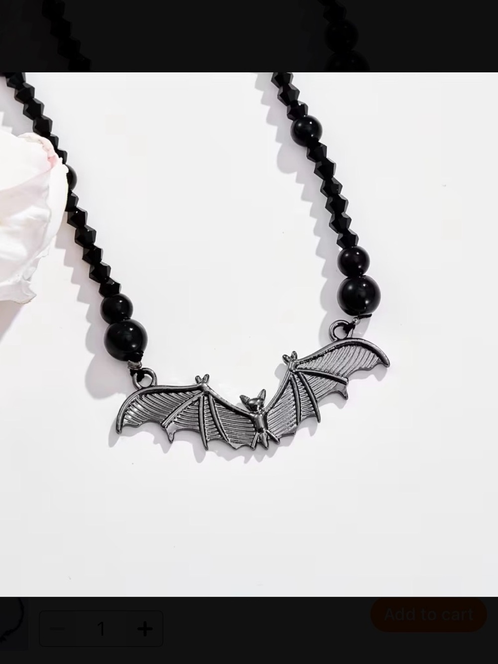 ⭐️ Gothic Black Bat Pendant Necklace
